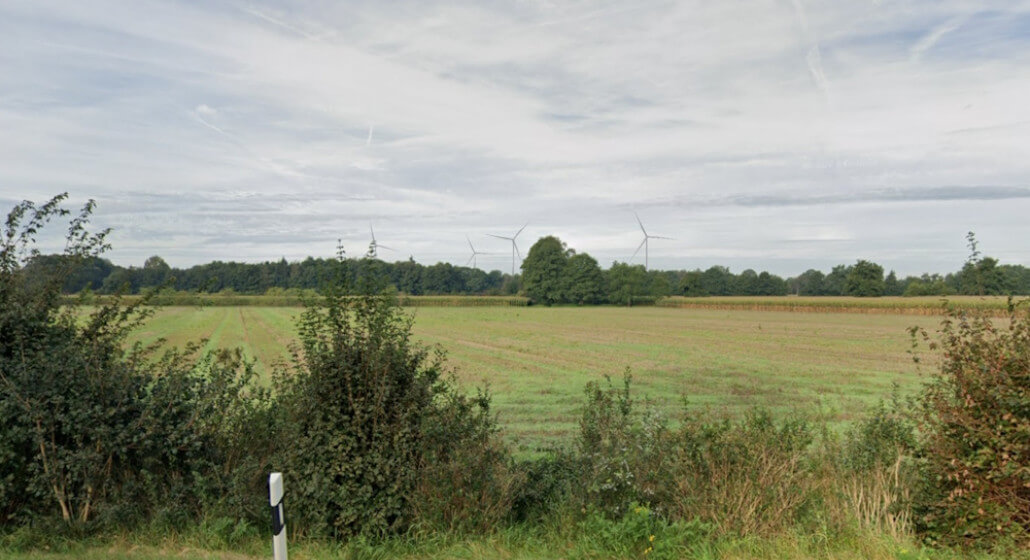 Zicht vanaf de Amtsvennweg Duitsland